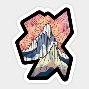 The three stone peaks Sticker